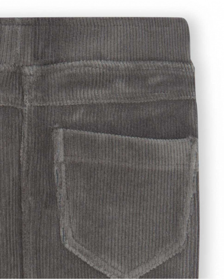 Jegging Velours Gris Fille Basics Bébé W23 Jegging Velours Gris Fille Basics Bébé W23