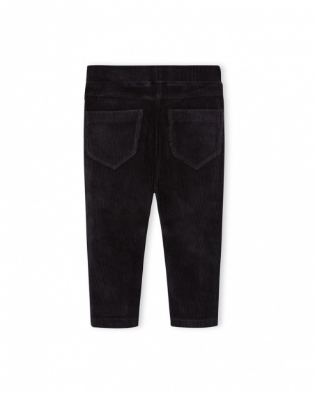 Jegging Velours Côtelé Noir Fille Basics Bébé W23 Jegging Velours Côtelé Noir Fille Basics Bébé W23