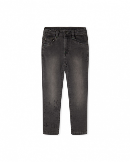 Pantalon Denim Gris Active Boy