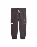 Pantalon Peluche Gris Et Vert Boy Active Pantalon Peluche Gris Et Vert Boy Active