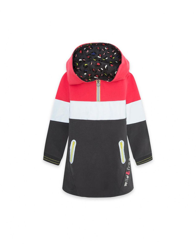 Robe Peluche Grise Et Rose Fille Wild & Free