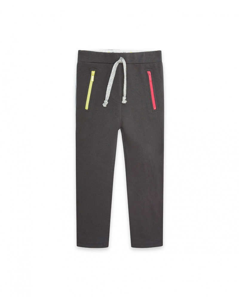 Legging Peluche Gris Et Gris Fille Wild & Free