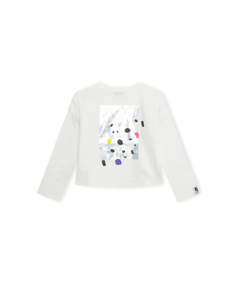 T-shirt gris en maille fille Wild & Free