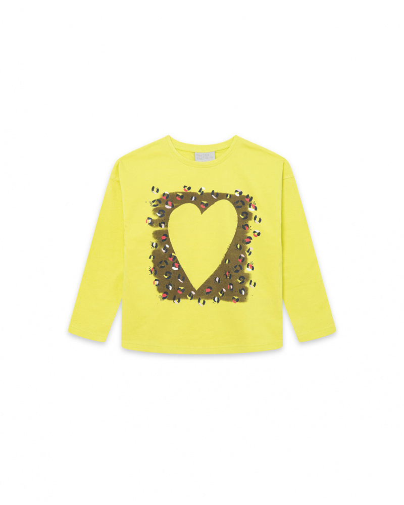 T-shirt en maille vert et gris fille Wild & Free