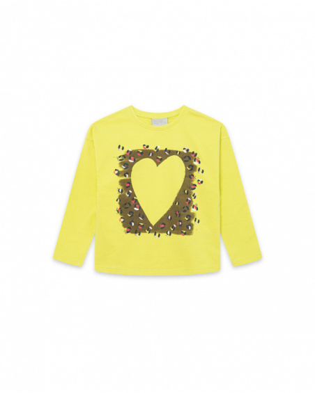 T-shirt en maille vert et gris fille Wild & Free T-shirt en maille vert et gris fille Wild & Free