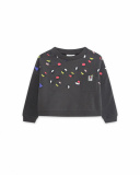 Sweat Gris Peluche Fille Wild & Free Sweat Gris Peluche Fille Wild & Free