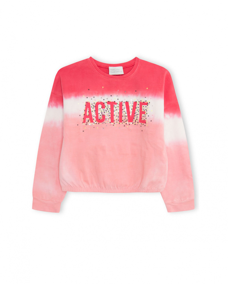 T-shirt en maille rose et gris fille Wild & Free