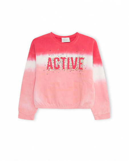 T-shirt en maille rose et gris fille Wild & Free T-shirt en maille rose et gris fille Wild & Free