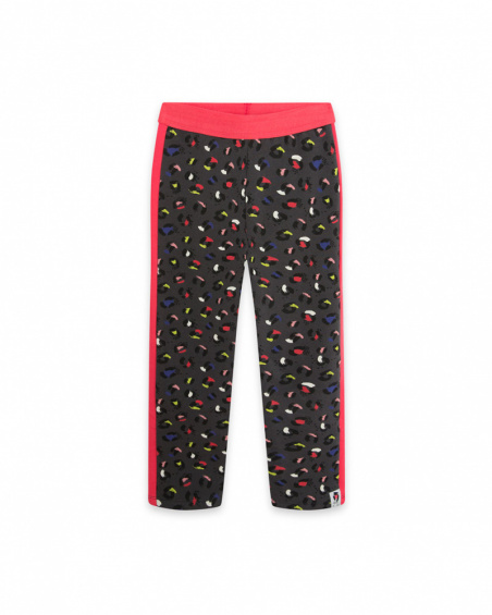 Legging en peluche gris pour fille Wild & Free