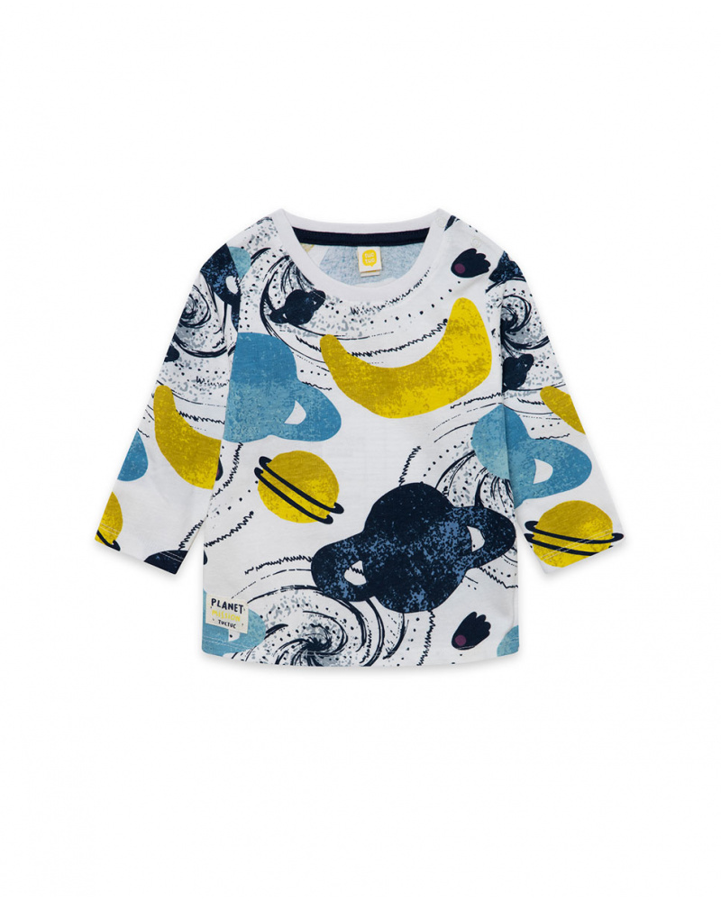 T-shirt en tricot bleu garçon Galaxy Friends