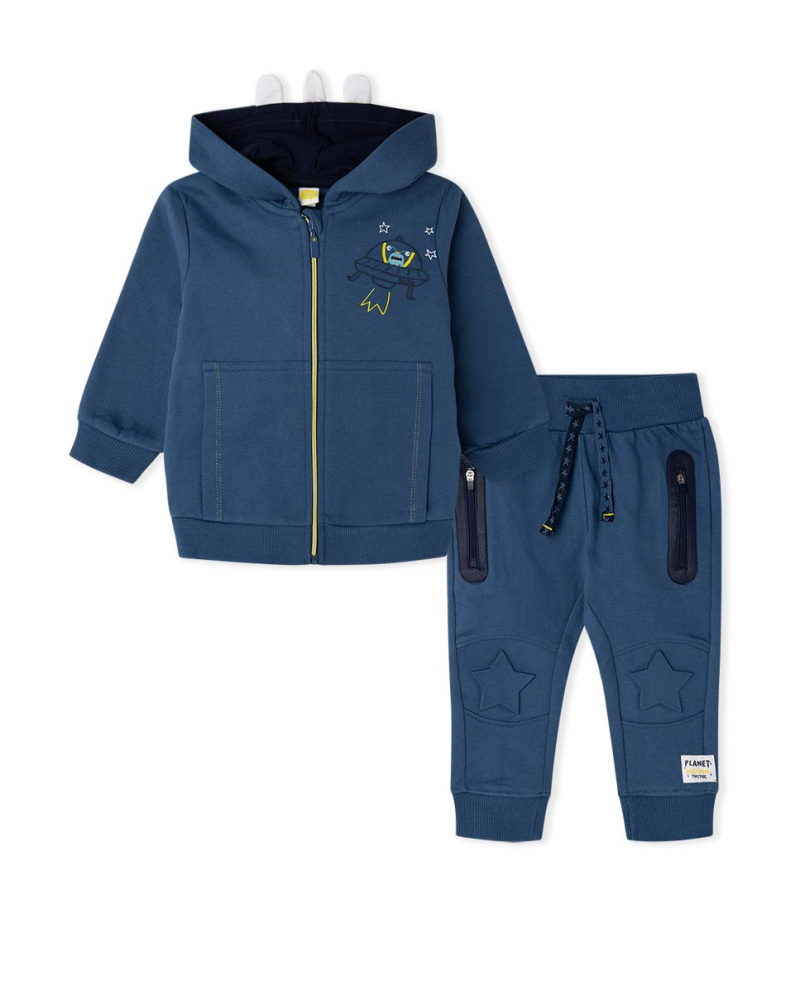 Sweat Bleu En Peluche Et Pantalon Garçon Galaxy Friends