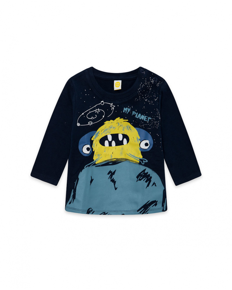 T-shirt Tricoté Bleu Garçon Galaxy Friends