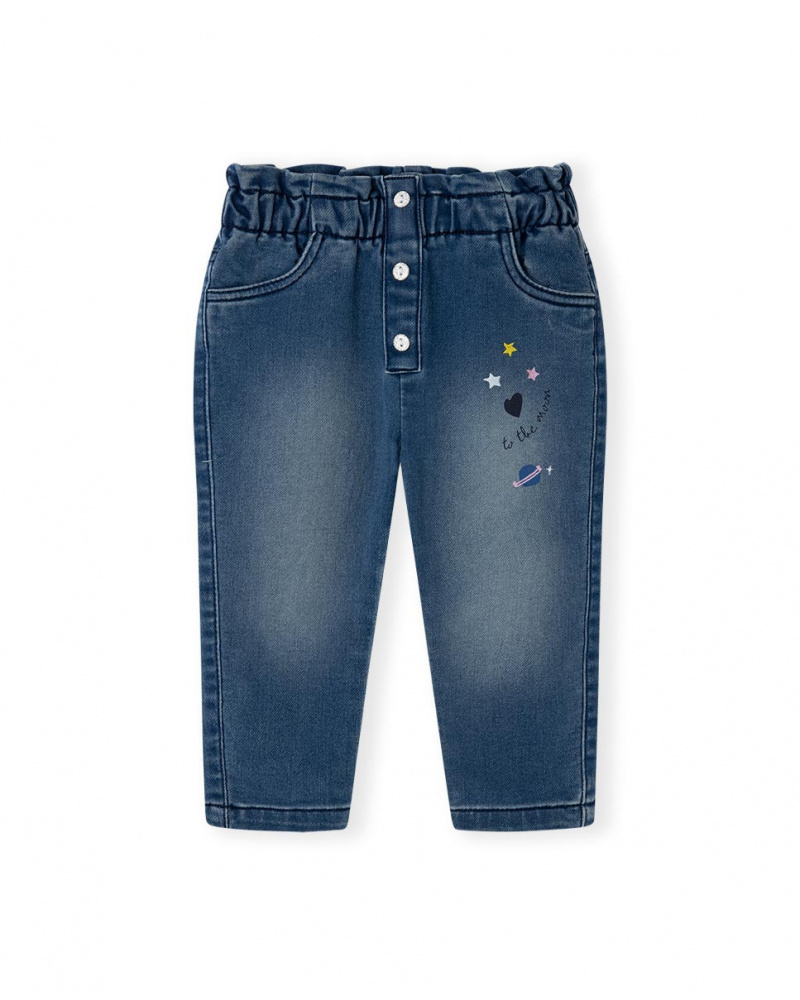 Pantalon Peluche Bleu Fille Galaxy Friends