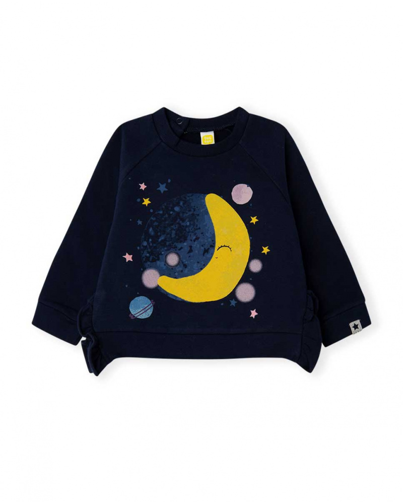 Sweat en peluche bleu pour fille Galaxy Friends