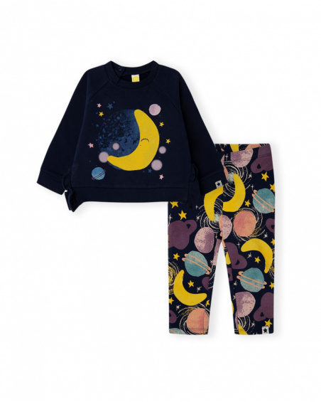 Sweat et legging en peluche bleu fille Galaxy Friends Sweat et legging en peluche bleu fille Galaxy Friends