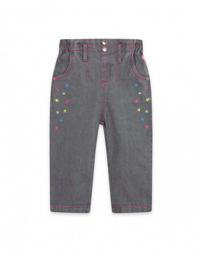 Pantalon Denim Gris Fille Magic