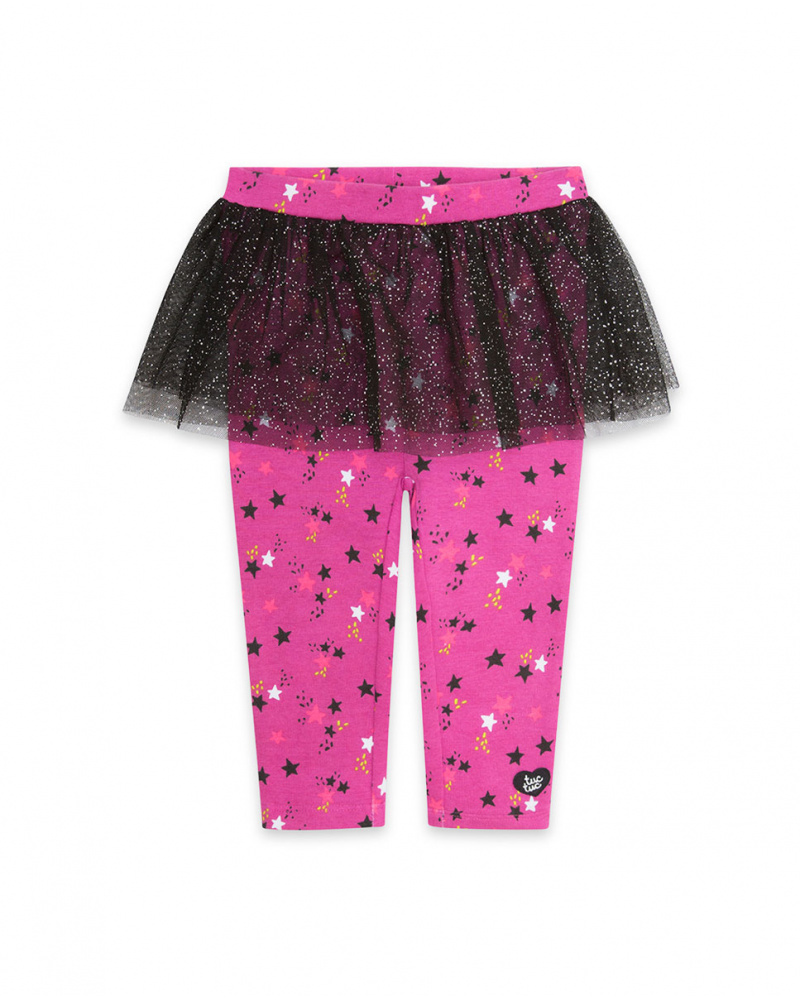 Legging peluche et tulle rose Girl Magic