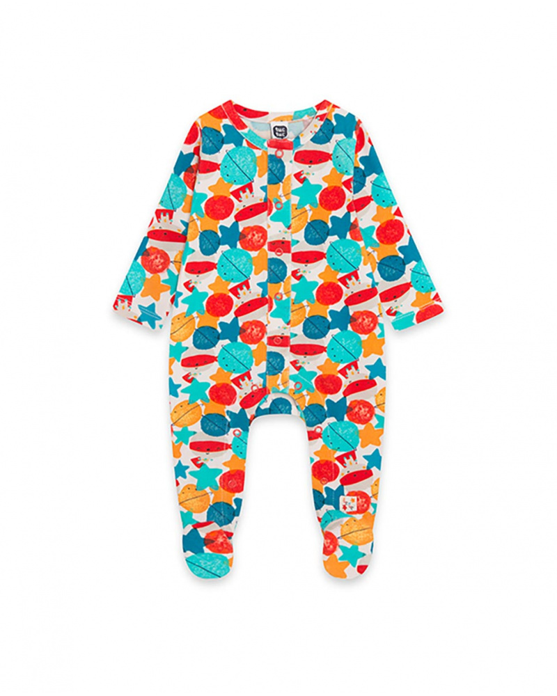 Barboteuse Tricotée Bleue Fille Stars Collectors