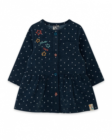 Robe Peluche Bleue Fille Etoiles Collectors