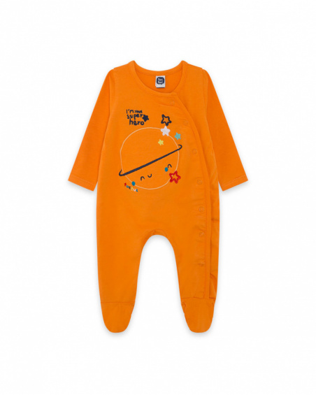 Barboteuse Tricot Orange Garçon Stars Collectors Barboteuse Tricot Orange Garçon Stars Collectors