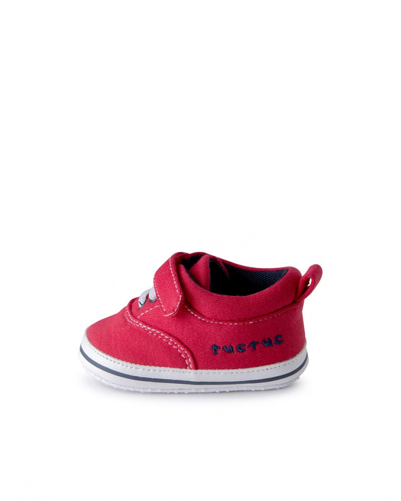 Chaussons Peluche Garçon Rouge Mini Traveller