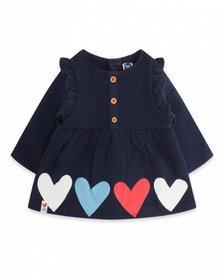 Robe Peluche Bleue Fille Mini Traveller