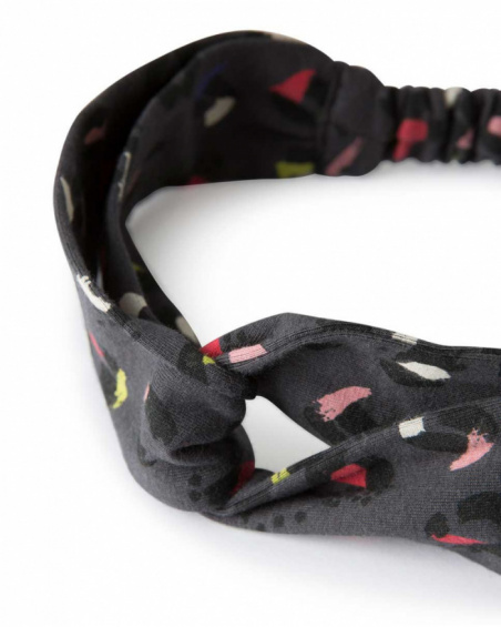 Bandeau en tricot gris pour fille Wild & Free