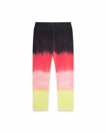 Legging Peluche Rose Et Gris Fille Wild & Free