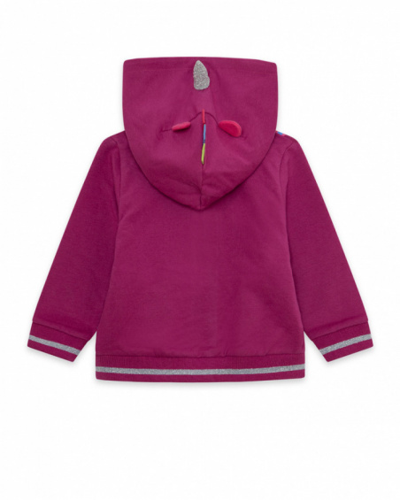 Sweat à capuche en peluche rose fille Magic Sweat à capuche en peluche rose fille Magic