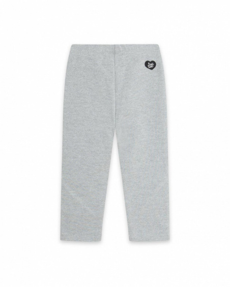 Legging en peluche gris pour fille Magic Legging en peluche gris pour fille Magic