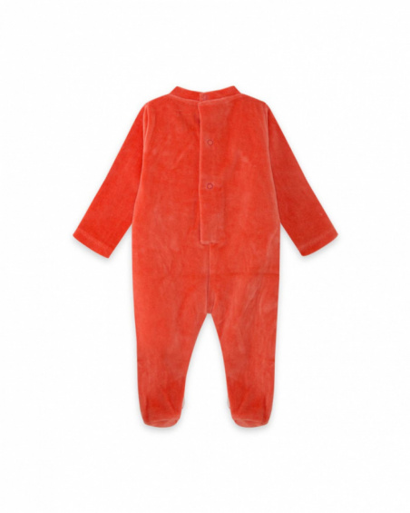 Barboteuse Orange Tundosado Girl Stars Collectors