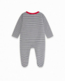 Barboteuse Tricot Bleu Garçon Mini Traveller Barboteuse Tricot Bleu Garçon Mini Traveller