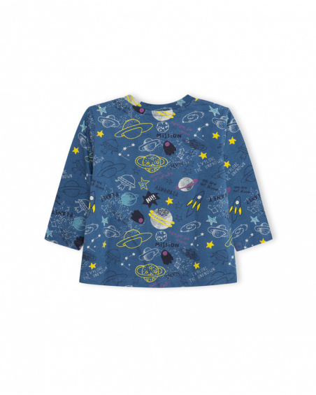T-shirt Tricoté Bleu Et Vert Garçon Galaxy Friends T-shirt Tricoté Bleu Et Vert Garçon Galaxy Friends