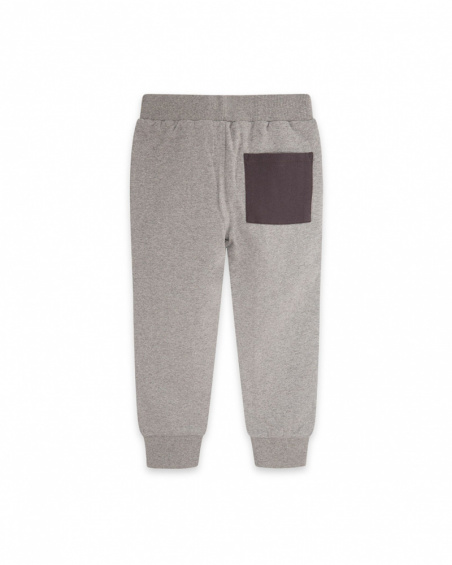 Pantalon peluche gris garçon Active Pantalon peluche gris garçon Active