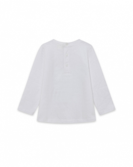 T-shirt en maille blanc et rose fille Galaxy Friends