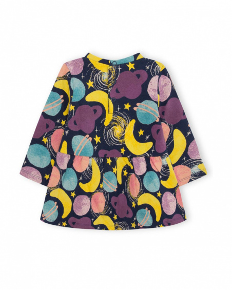 Robe en peluche bleue pour fille Amis de la galaxie