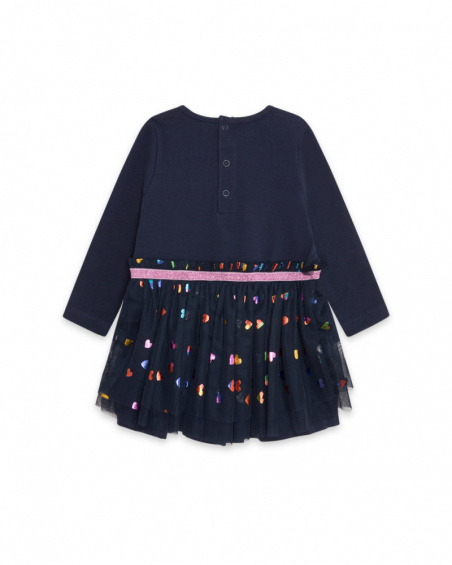 Robe Bleue En Maille Et Tulle Fille Galaxy Friends