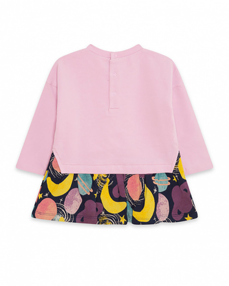 Robe en peluche rose pour fille Amis de la galaxie