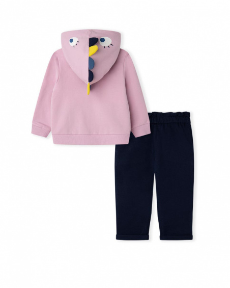 Sweat-shirt et pantalon en peluche rose pour fille Galaxy Sweat-shirt et pantalon en peluche rose pour fille Galaxy