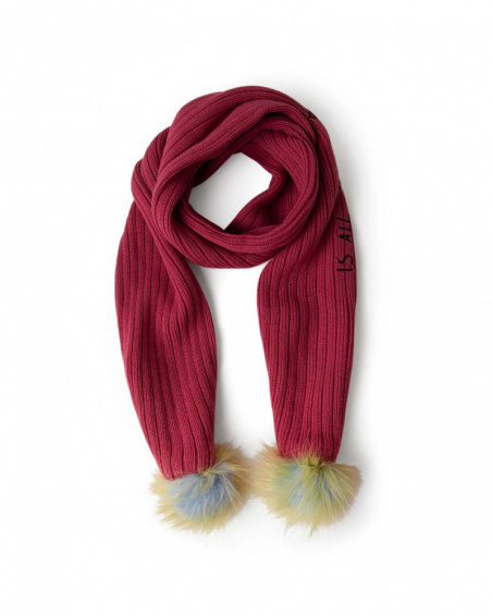 Bonnet Et Écharpe En Tricot Rose Fille Magique