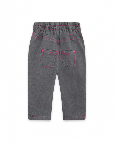 Pantalon Denim Gris Fille Magic Pantalon Denim Gris Fille Magic