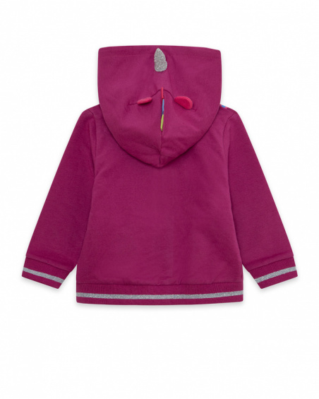 Sweat à capuche en peluche rose fille Magic Sweat à capuche en peluche rose fille Magic