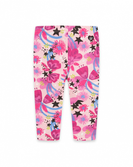 Legging fille en maille rose Magic Legging fille en maille rose Magic