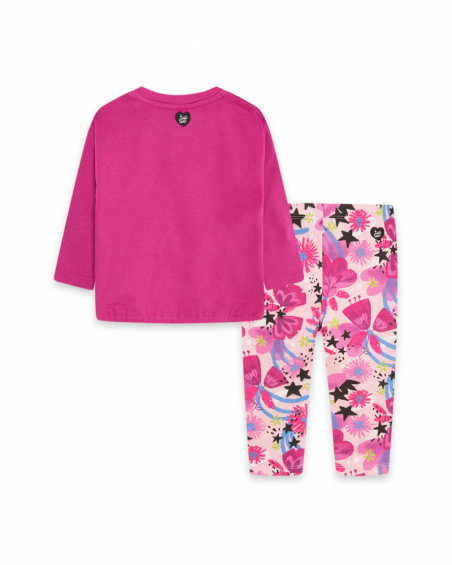 T-shirt et legging en maille rose Magic Girl T-shirt et legging en maille rose Magic Girl