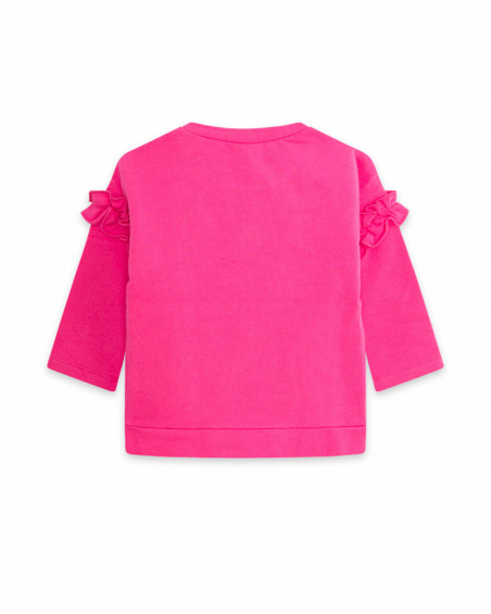 Sweat-shirt en peluche rose et rose fille Magic Sweat-shirt en peluche rose et rose fille Magic