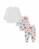 Set 3 Pièces Blanc Tricoté Fille Etoiles Collectors Set 3 Pièces Blanc Tricoté Fille Etoiles Collectors