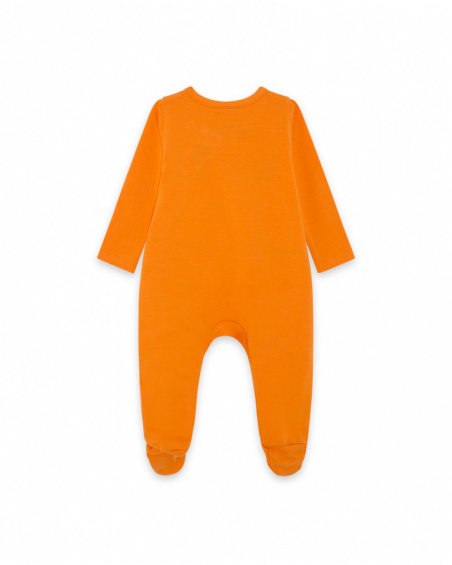 Barboteuse Tricot Orange Garçon Stars Collectors Barboteuse Tricot Orange Garçon Stars Collectors