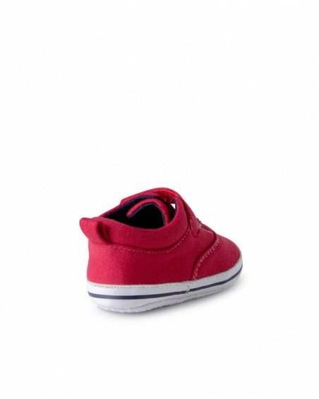 Chaussons Peluche Garçon Rouge Mini Traveller