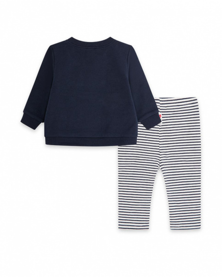 Sweat Peluche Et Legging Maille Bleu Fille Mini Traveller Sweat Peluche Et Legging Maille Bleu Fille Mini Traveller