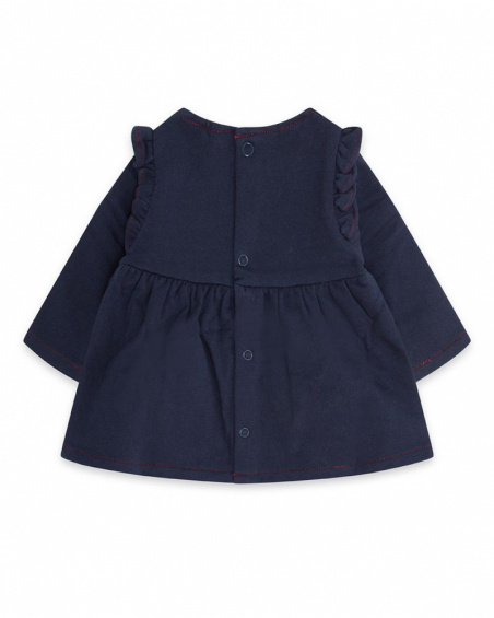 Robe Peluche Bleue Fille Mini Traveller